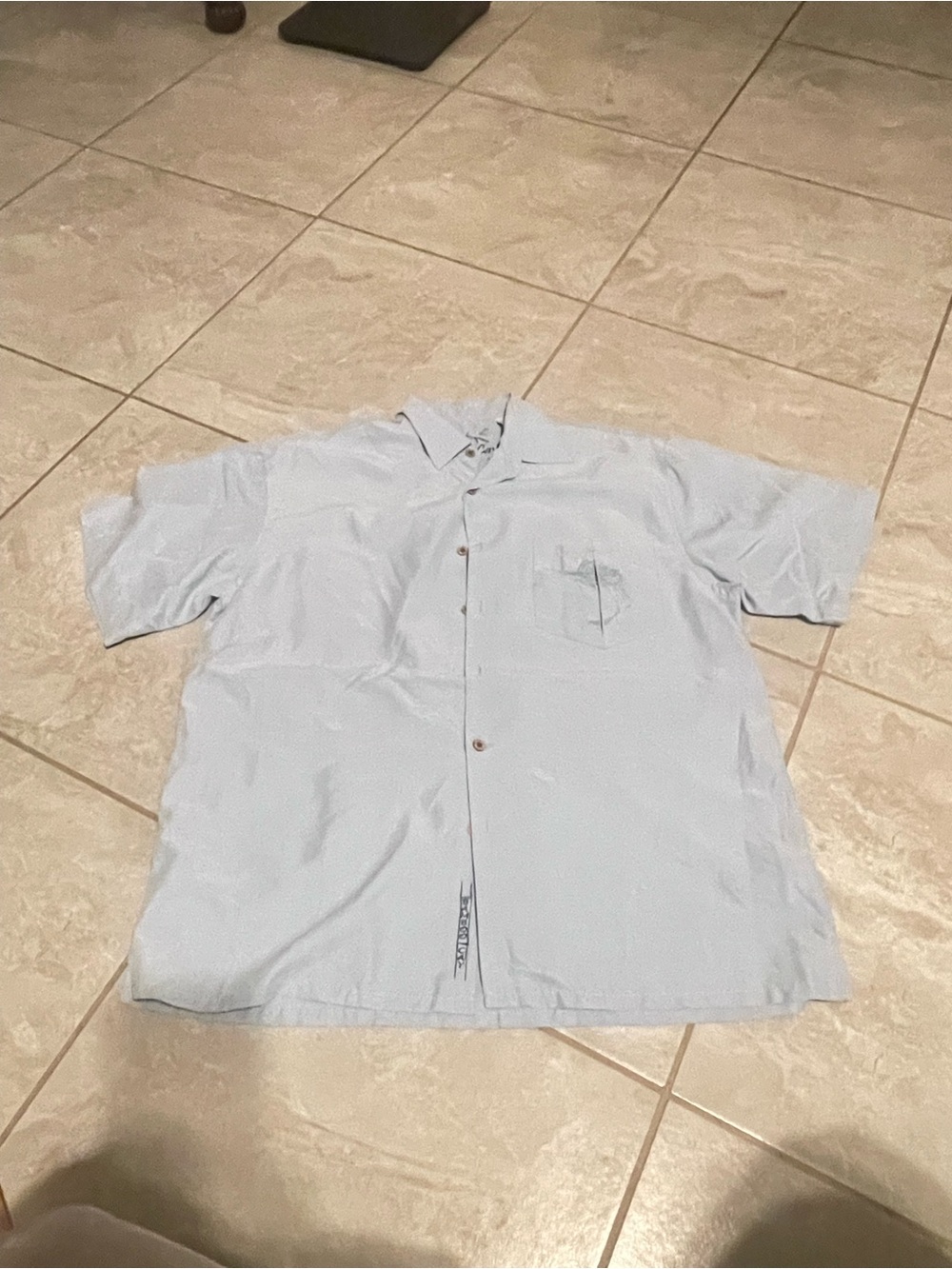 Bamboo Cay Light Blue Short-Sleeve Button-Down Shirt